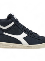 Diadora game L high suede waxed blue denim