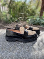 Rondinella 11565 mocassin zwart fluf