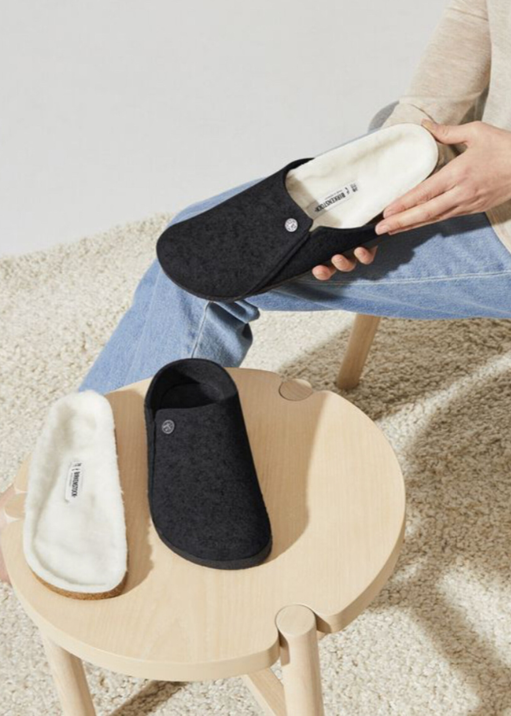 Birkenstock Zermatt shearling anthracite