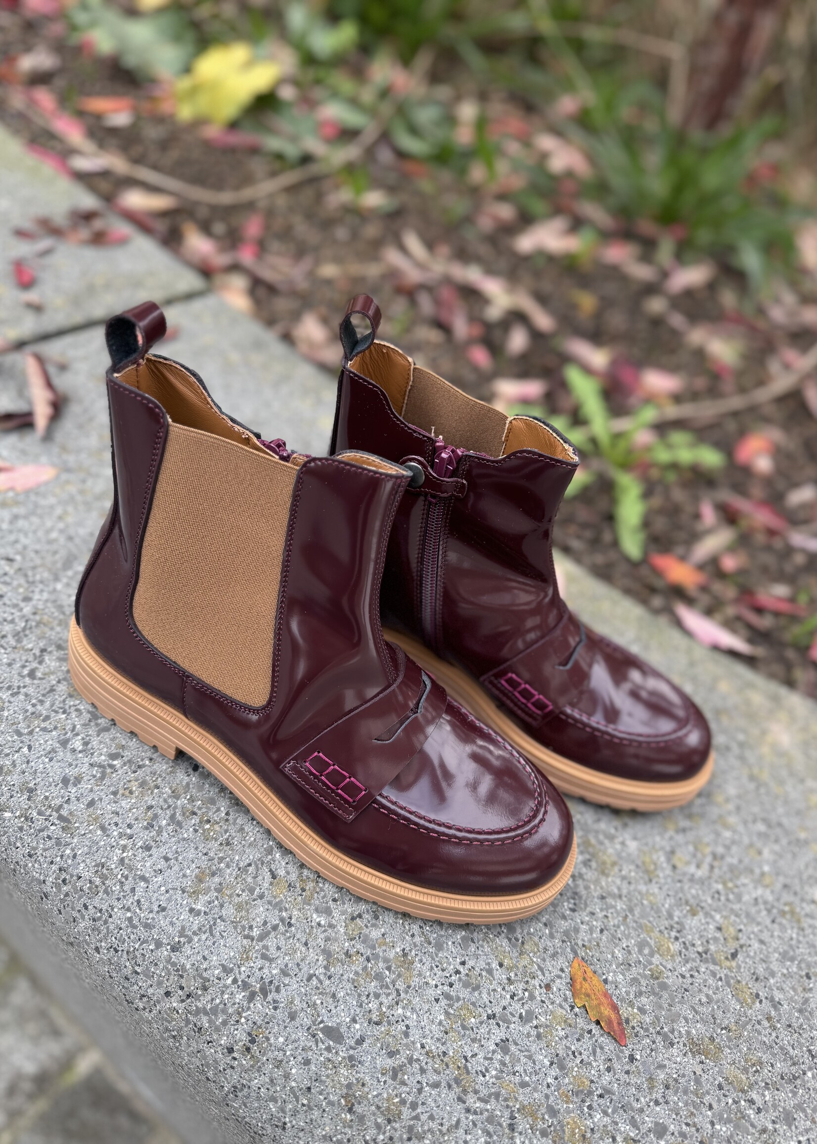 Rondinella 12097 moccassin boot bordeaux