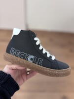 Ocra R003/8 recycle hoge zwarte sneaker veter/rits