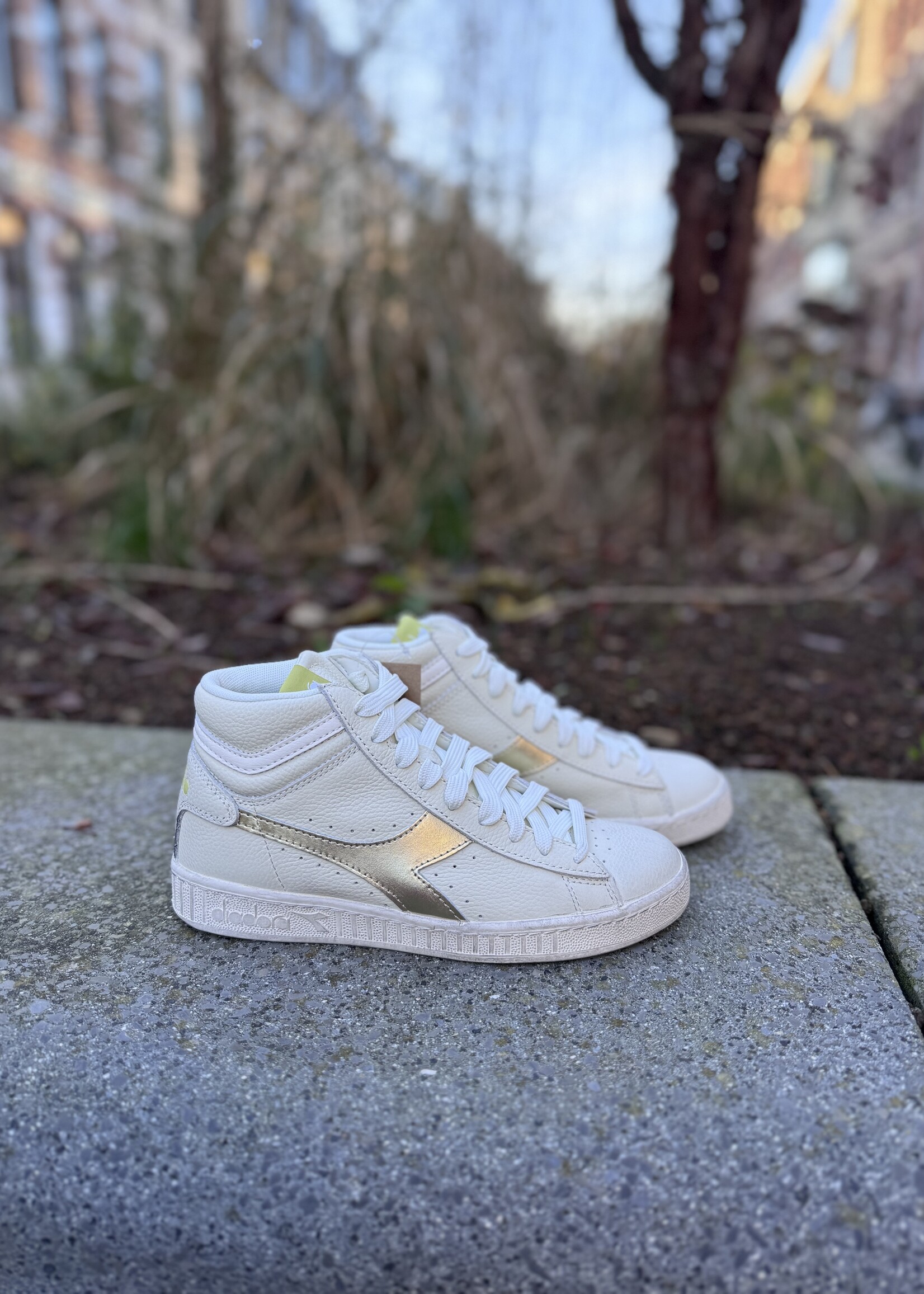 Diadora game high waxed white/endive