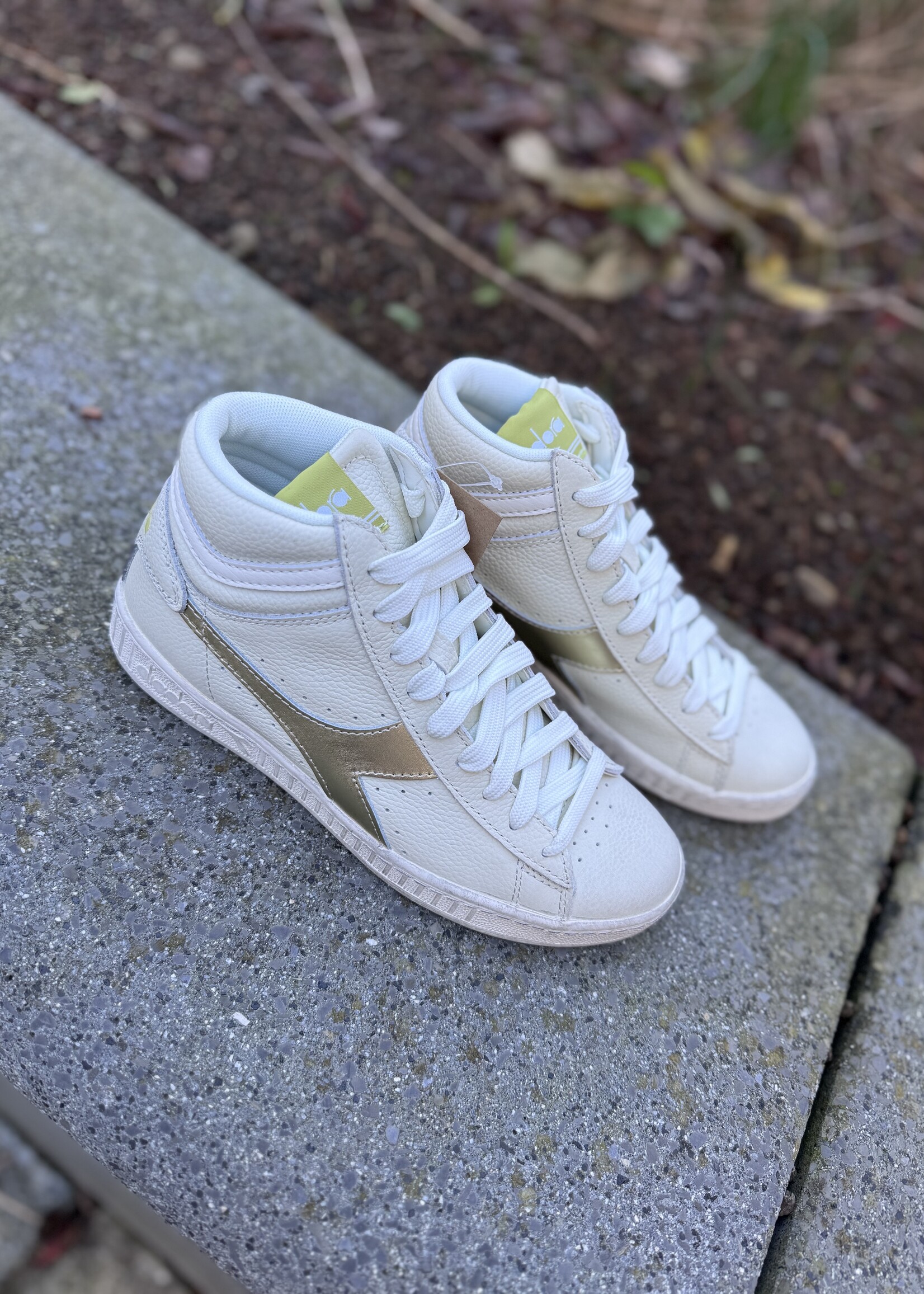 Diadora game high waxed white/endive