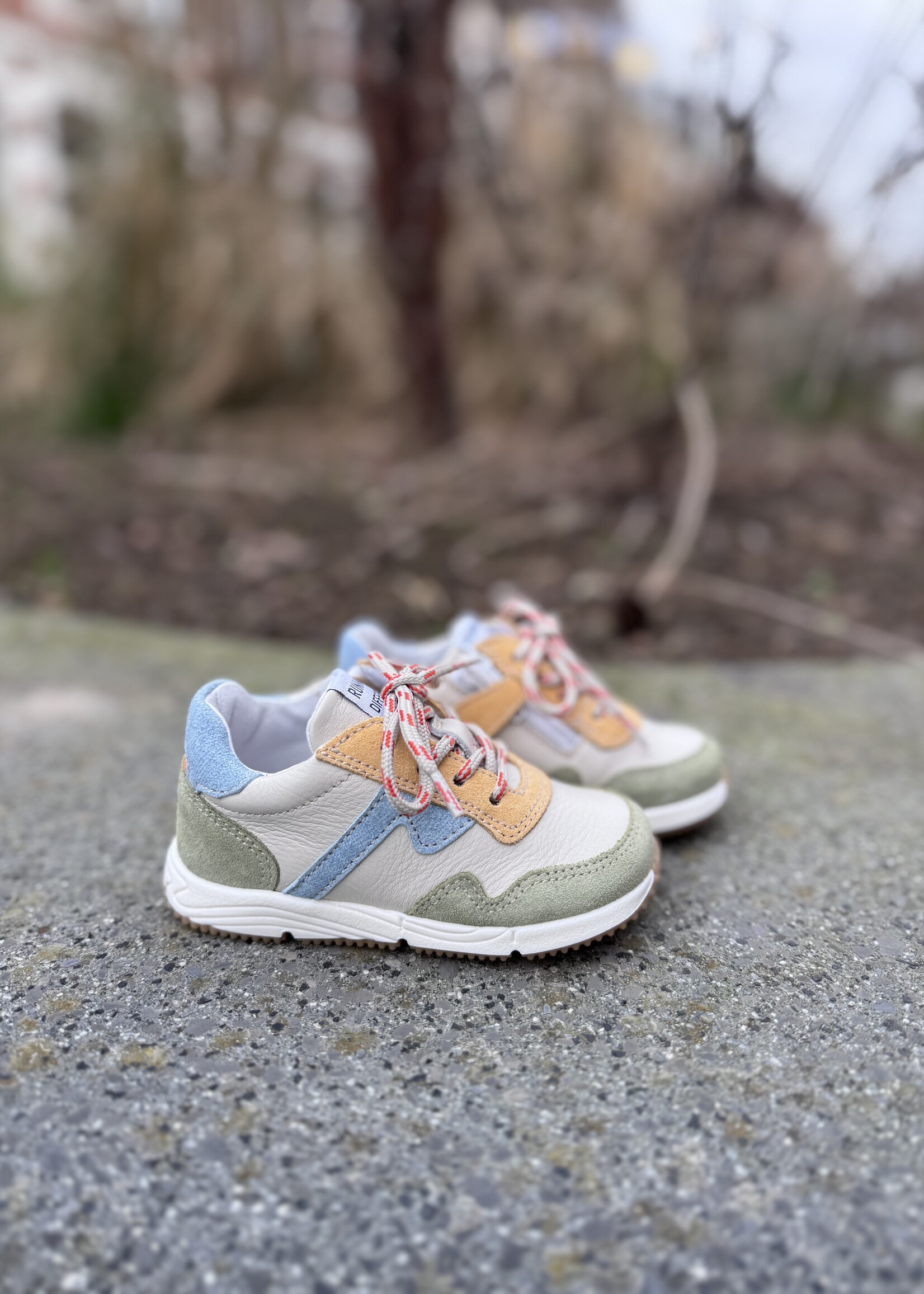 Romagnoli 6112 eerste stapper texano bianco/verde