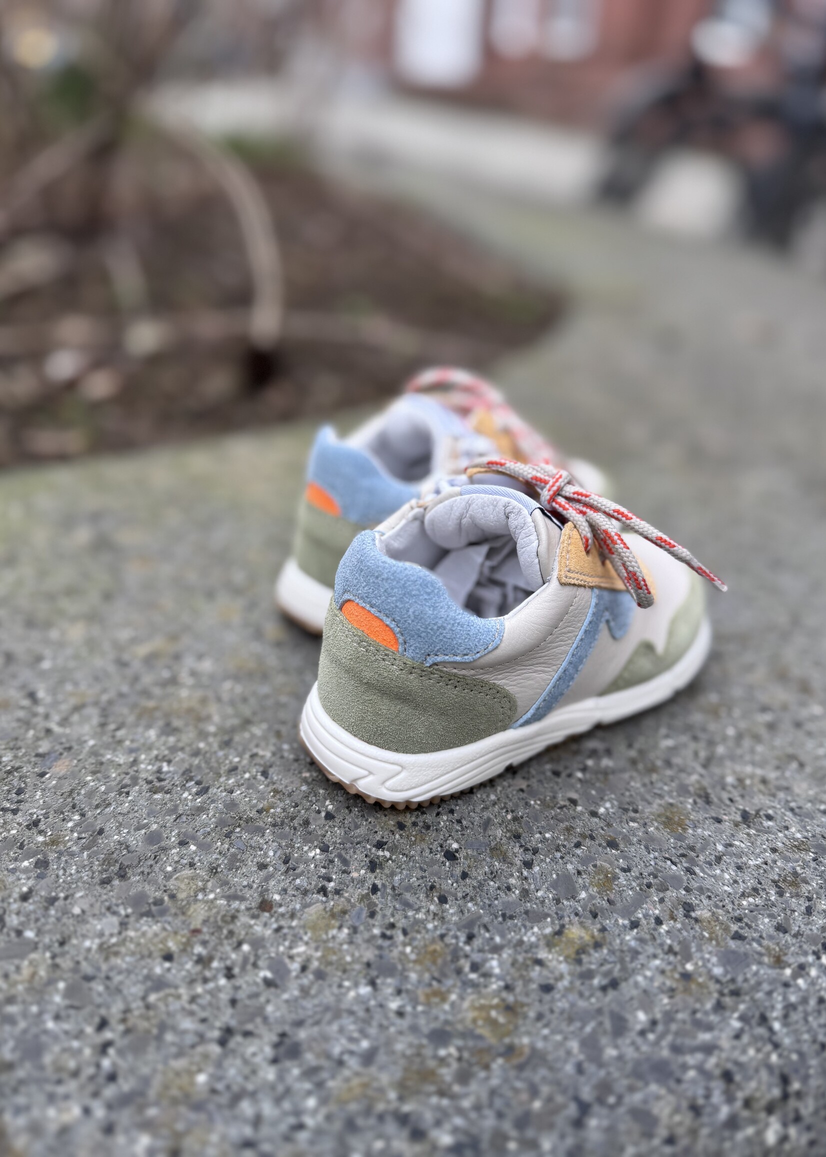 Romagnoli 6112 eerste stapper texano bianco/verde