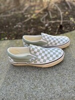 Vans classic slip-on checkerboard iceberg green