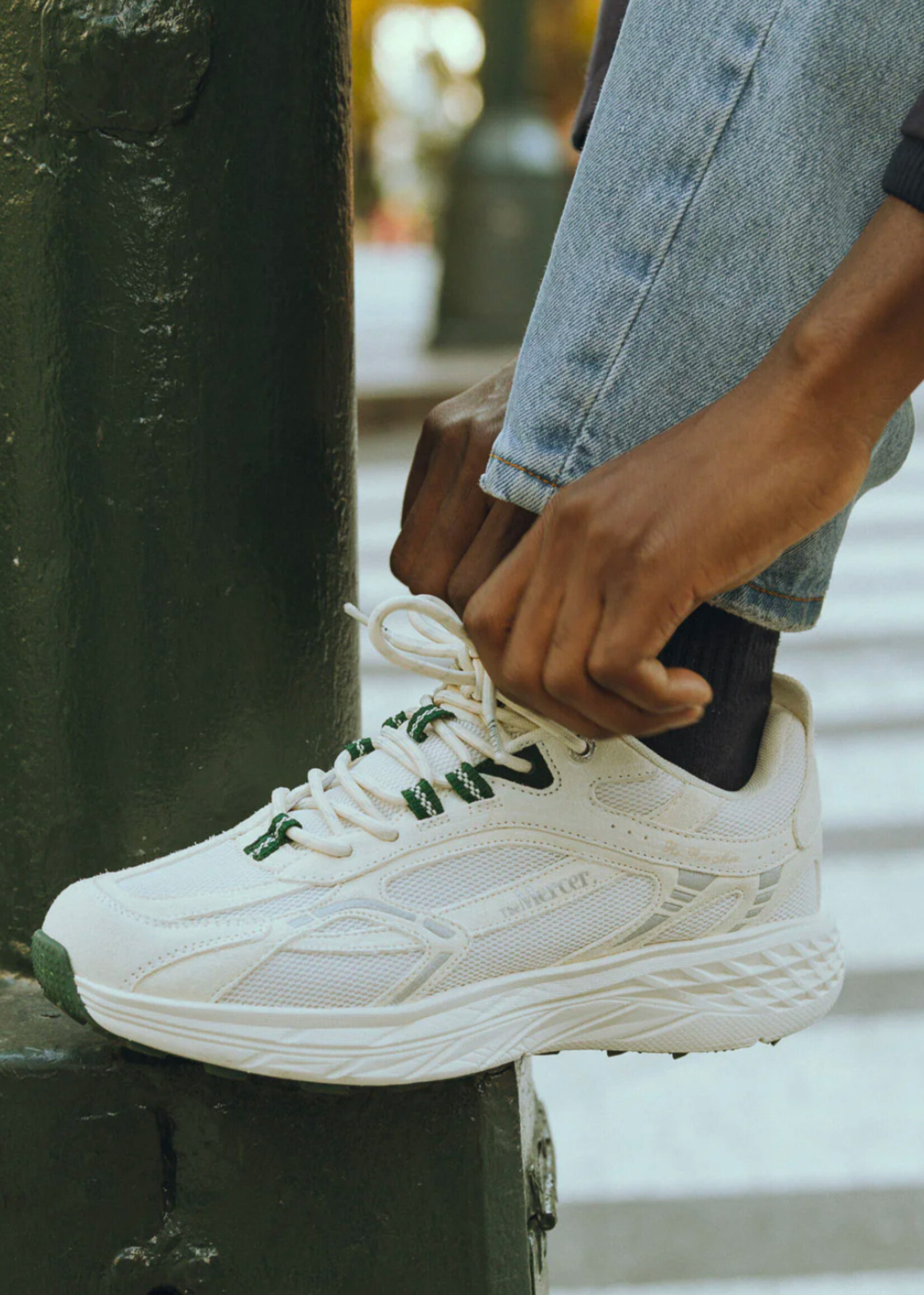 Mercer Re-Run Max suede white/green