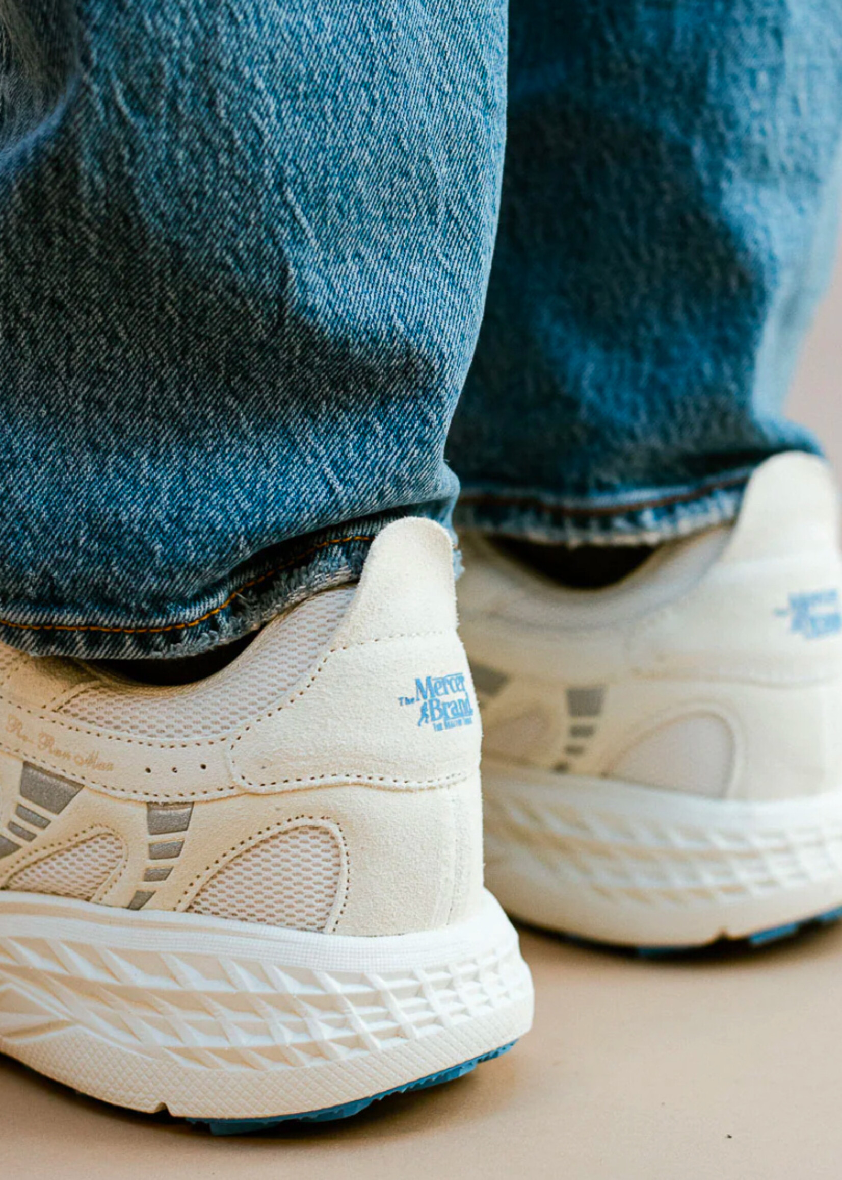 Mercer Re-Run Max suede white/blue