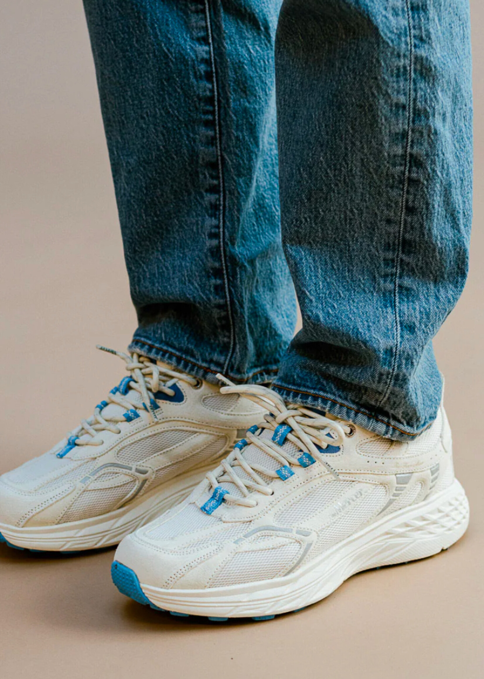Mercer Re-Run Max suede white/blue