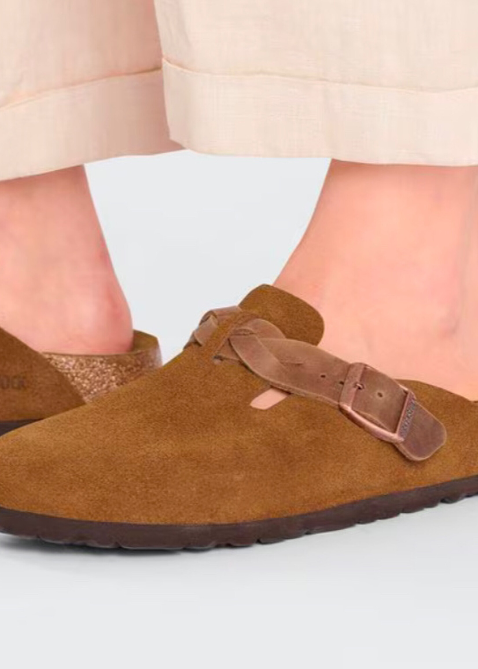 Birkenstock Boston braided leoi/leve mink