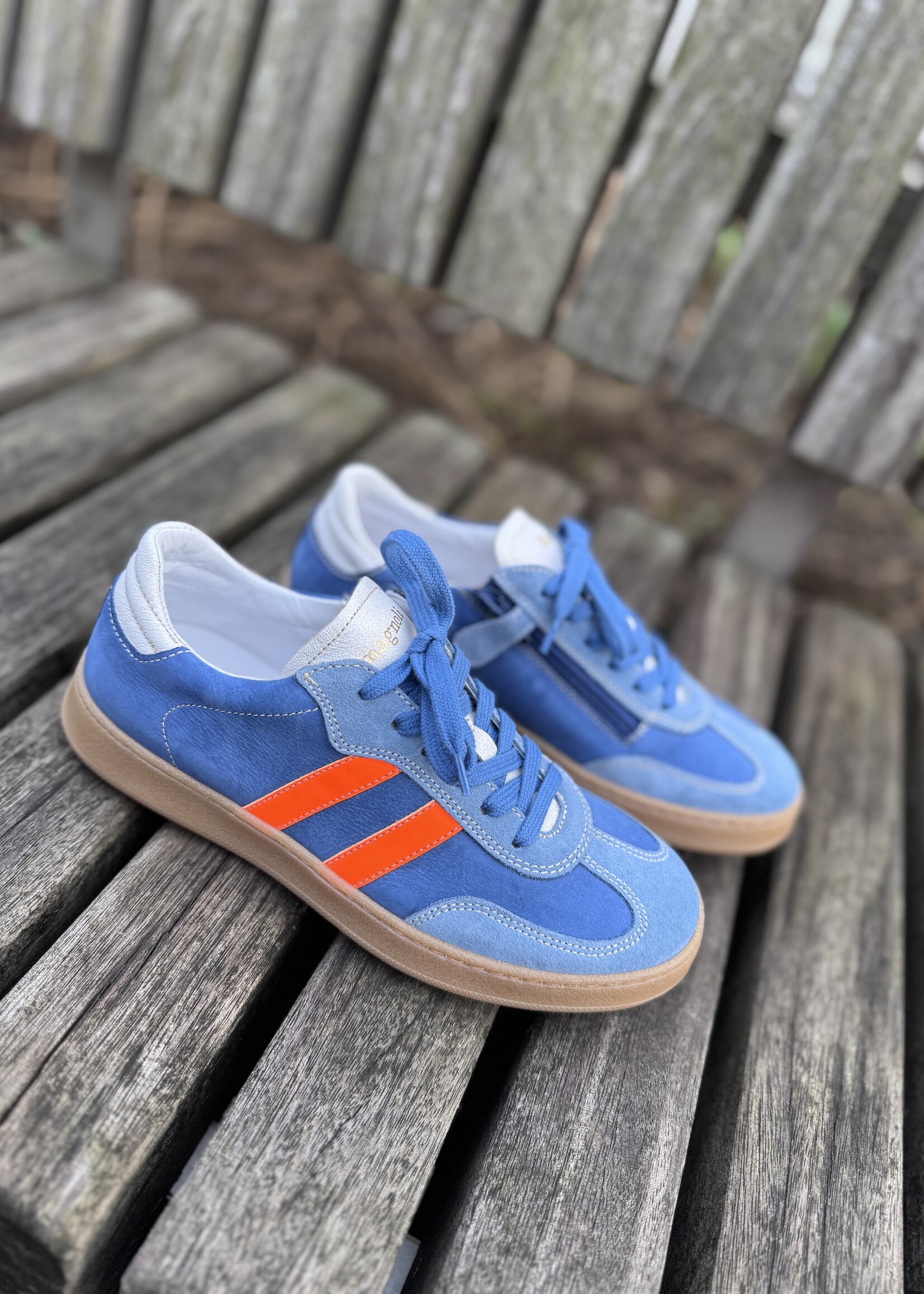 Romagnoli  6862 sneaker nabuk denim oranje