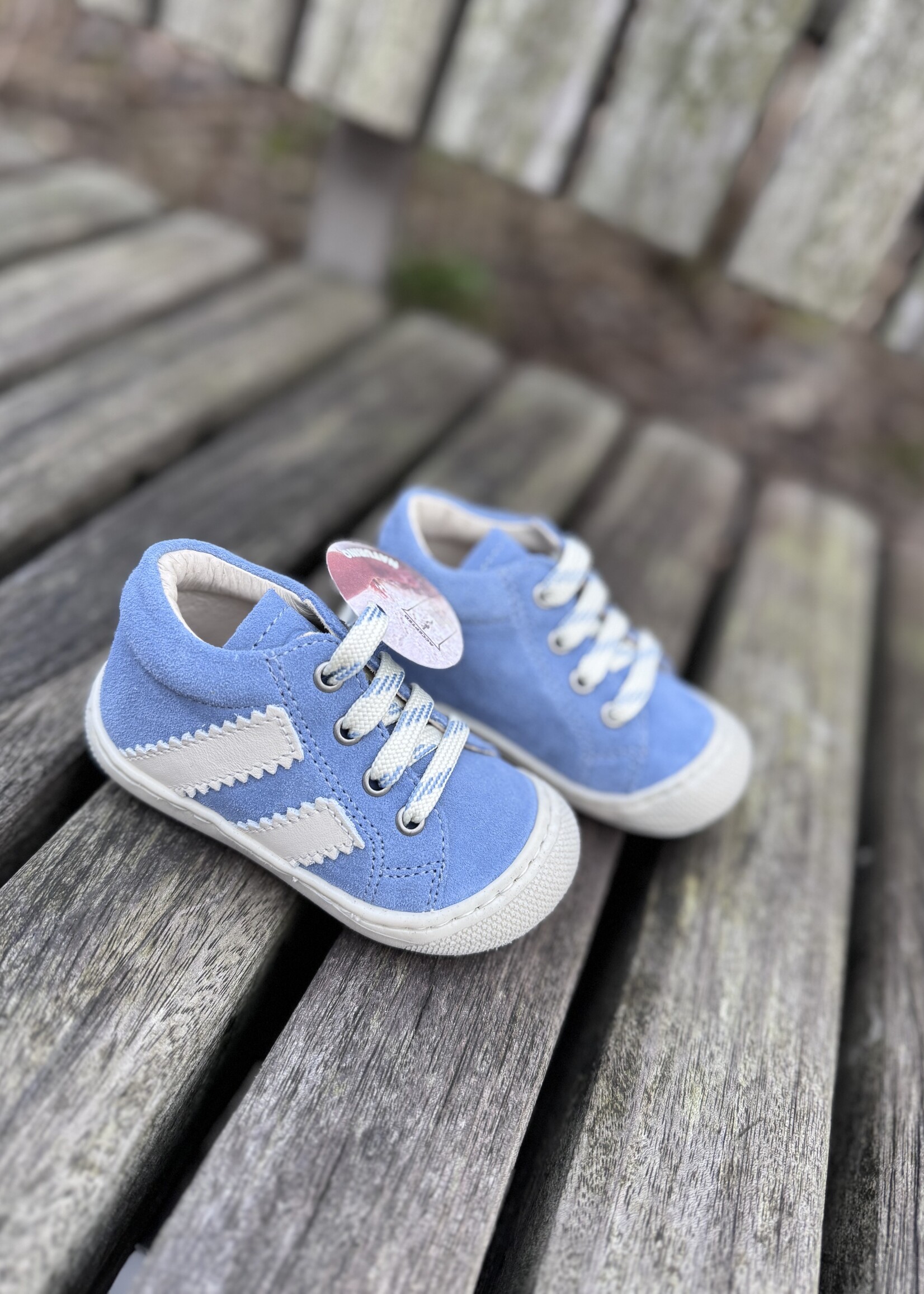 Naturino macks suede celeste milk