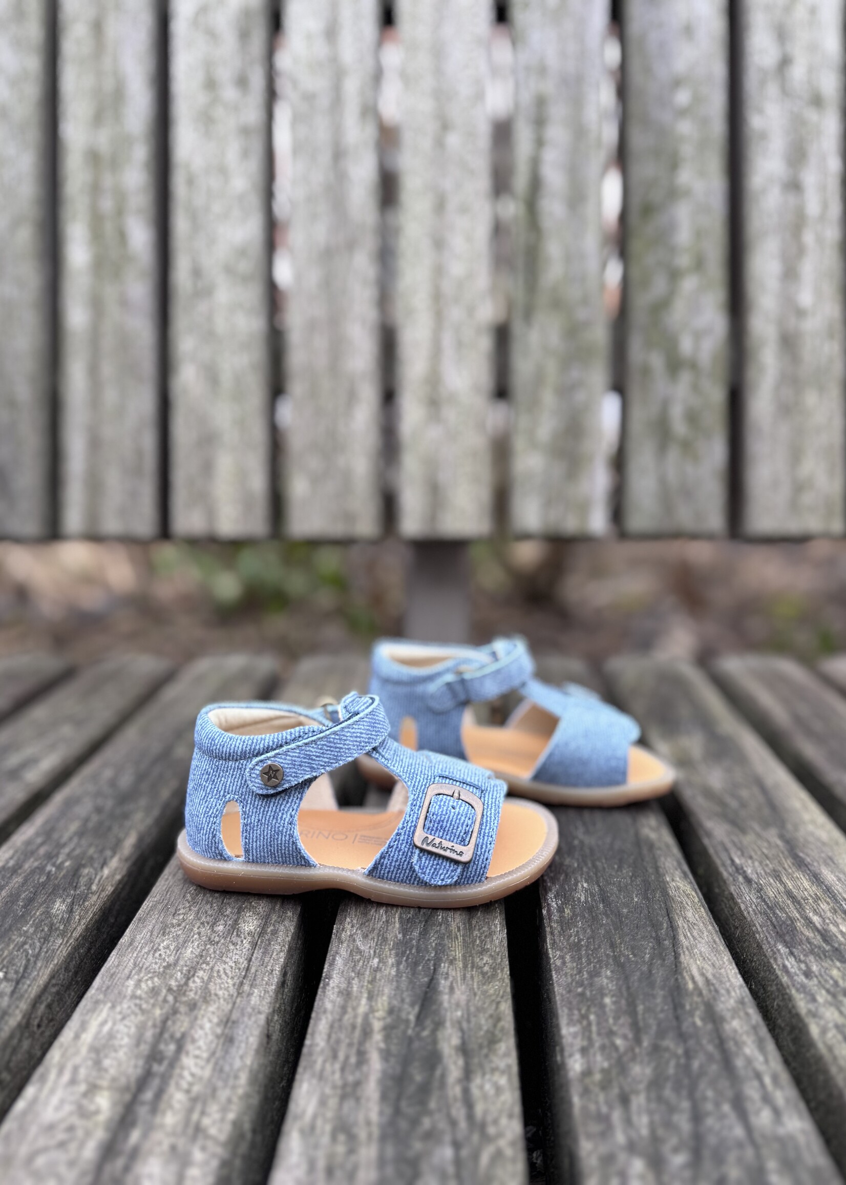 Naturino Quarzo sandaal suede denim azure