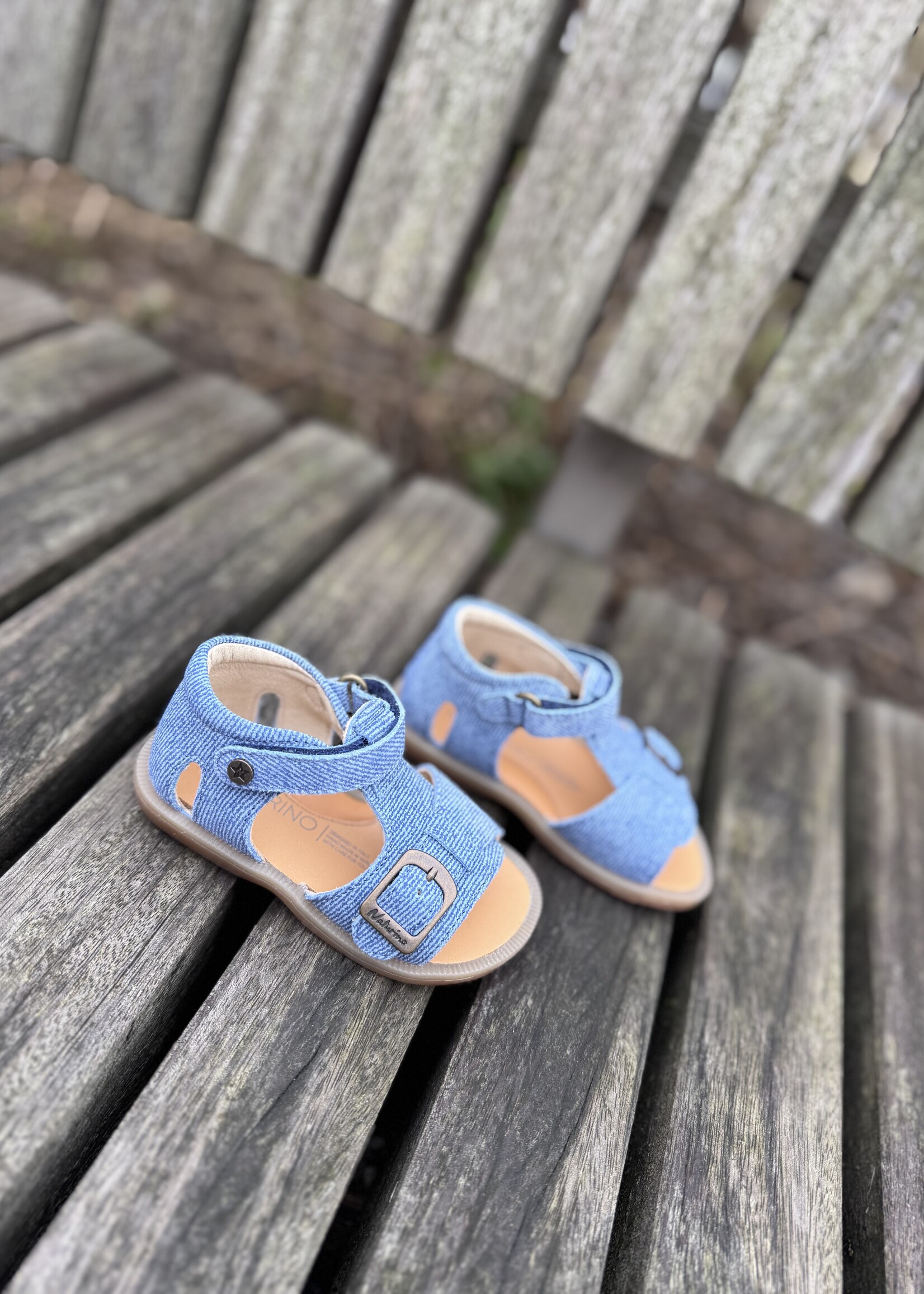 Naturino Quarzo sandaal suede denim azure