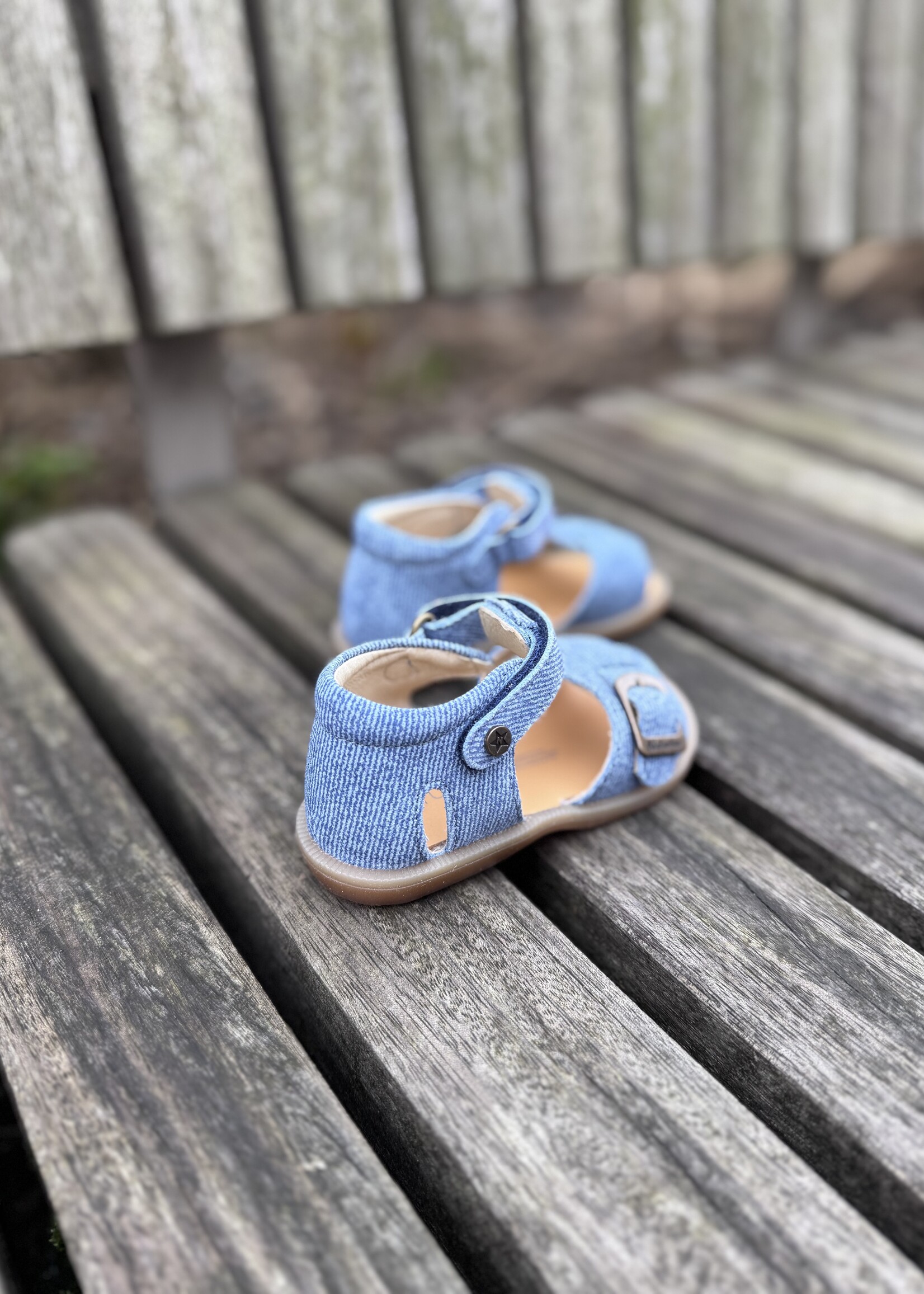 Naturino Quarzo sandaal suede denim azure