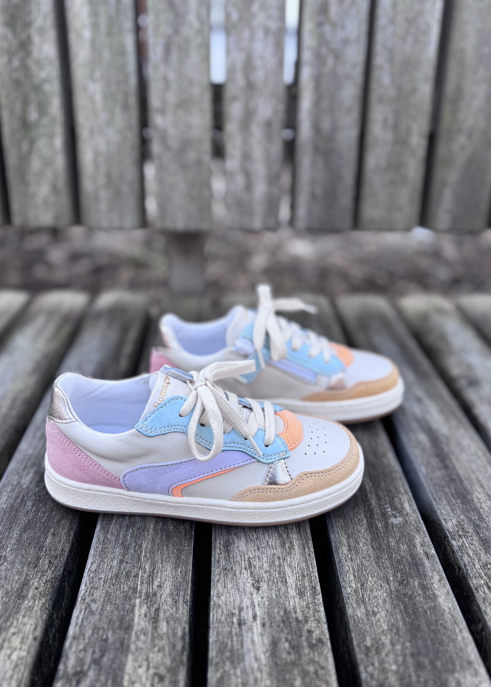 Romagnoli 6635 sneaker blauw lila rose oranje
