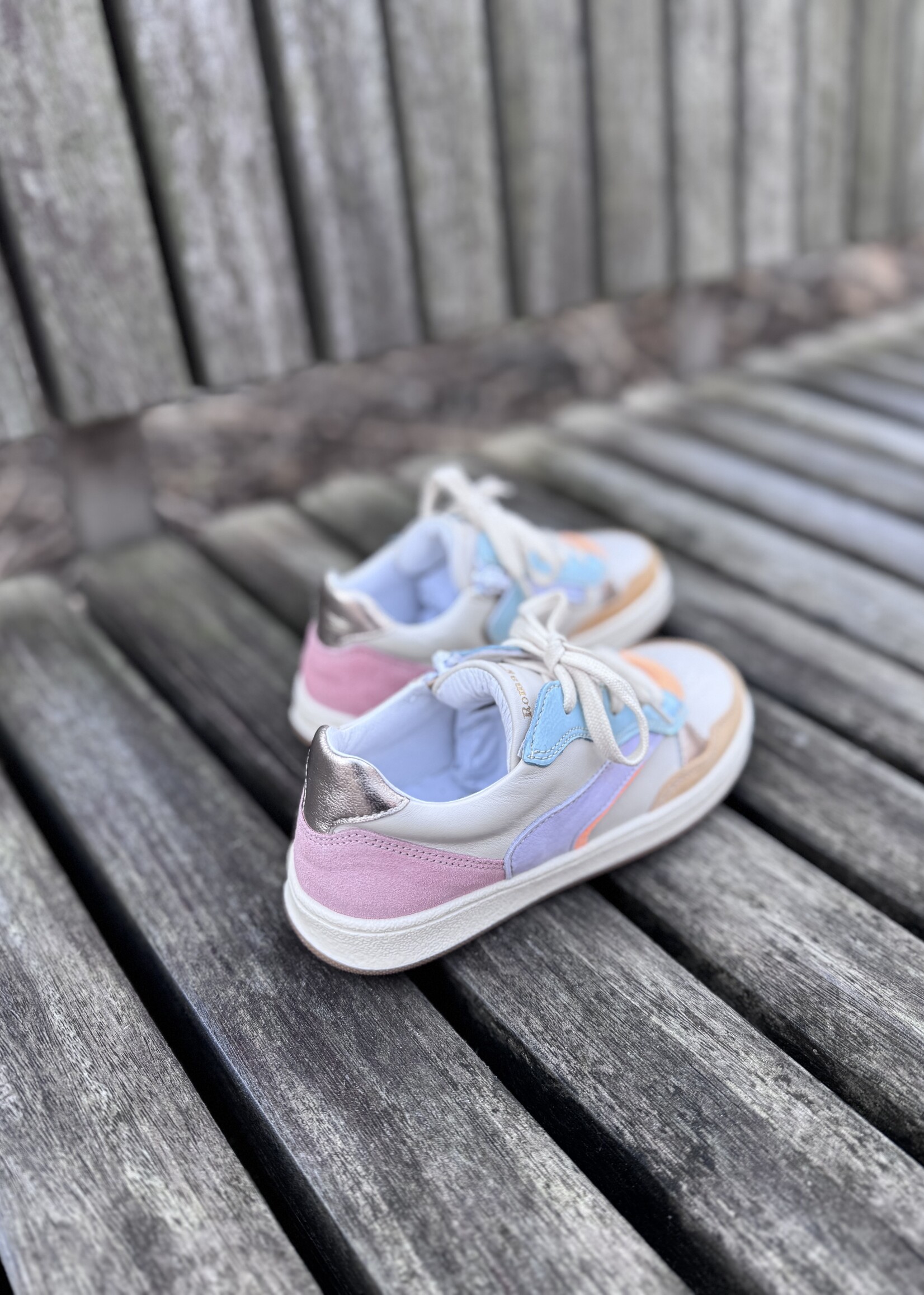 Romagnoli 6635 sneaker blauw lila rose oranje