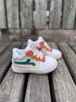 Rondinella 4749 sneaker wit groen oranje