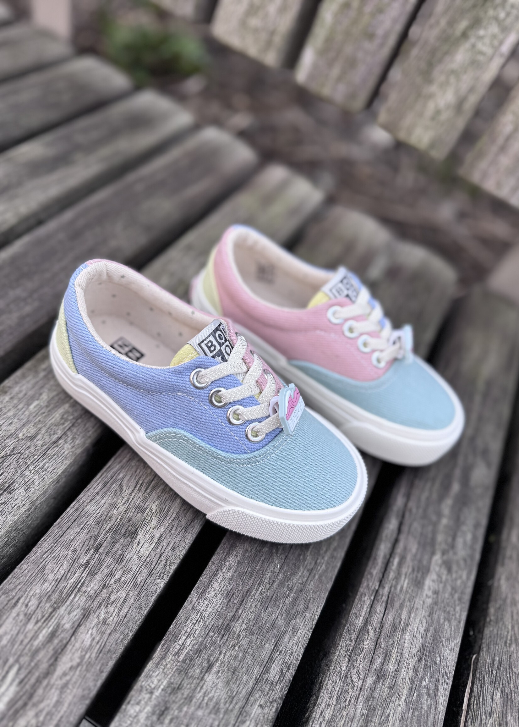 Bonton skate elast strong canvas multico pink