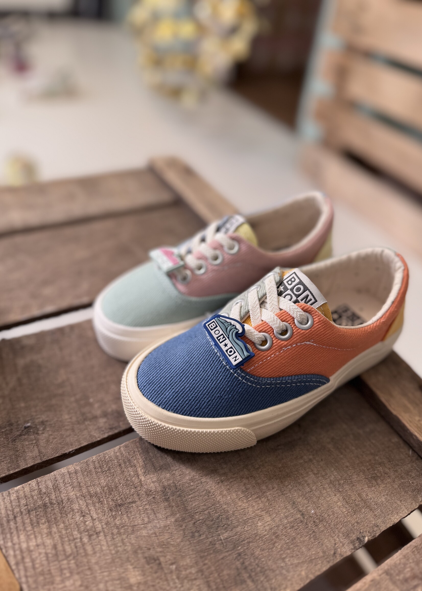 Bonton skate elast strong canvas multico blue