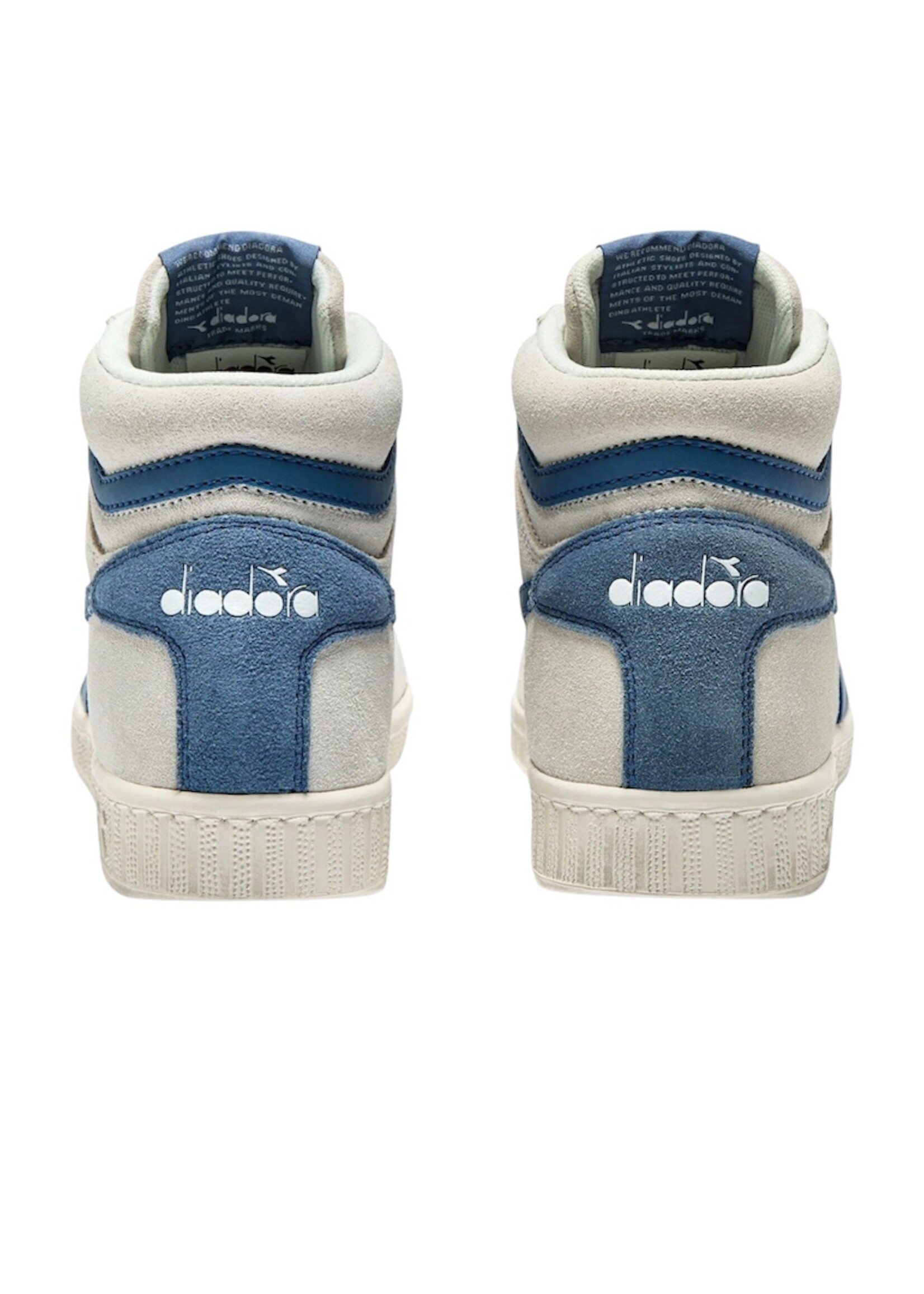 Diadora game L high suede waxed star white/infinity