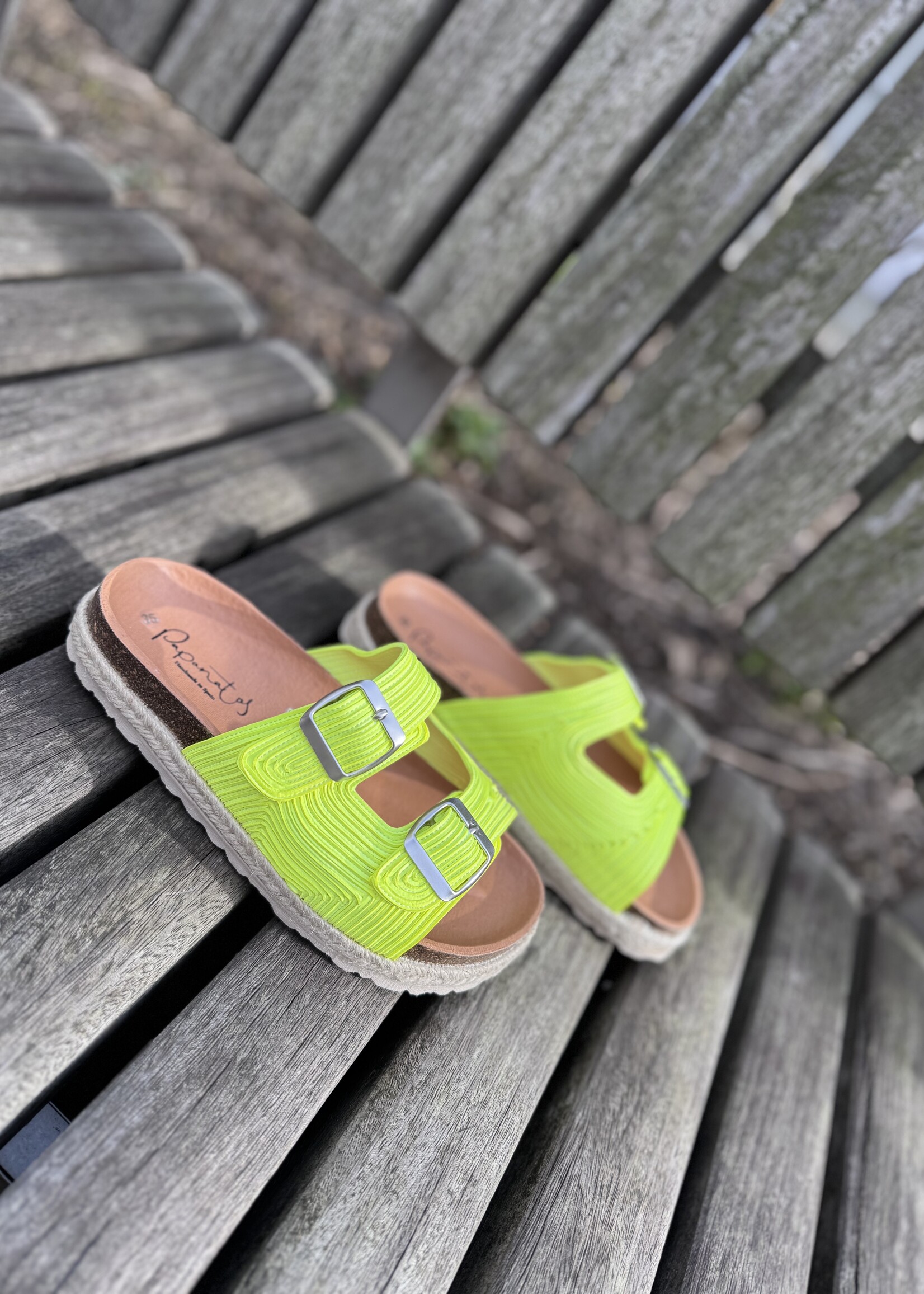 Eli 48907 slipper sandaal fluo amarillo