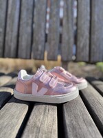 VEJA small V-12 leather nacre lassi