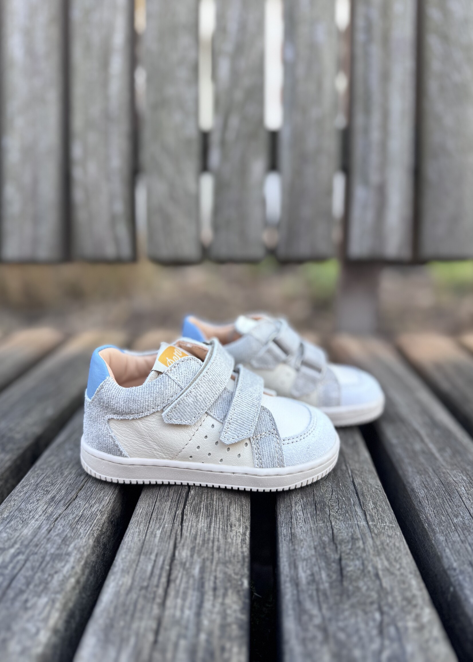 Ocra D077 sneaker velcro wit blauw