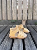 Angulus 0638-101 open toe sandal mini hearts velcro mellow yellow