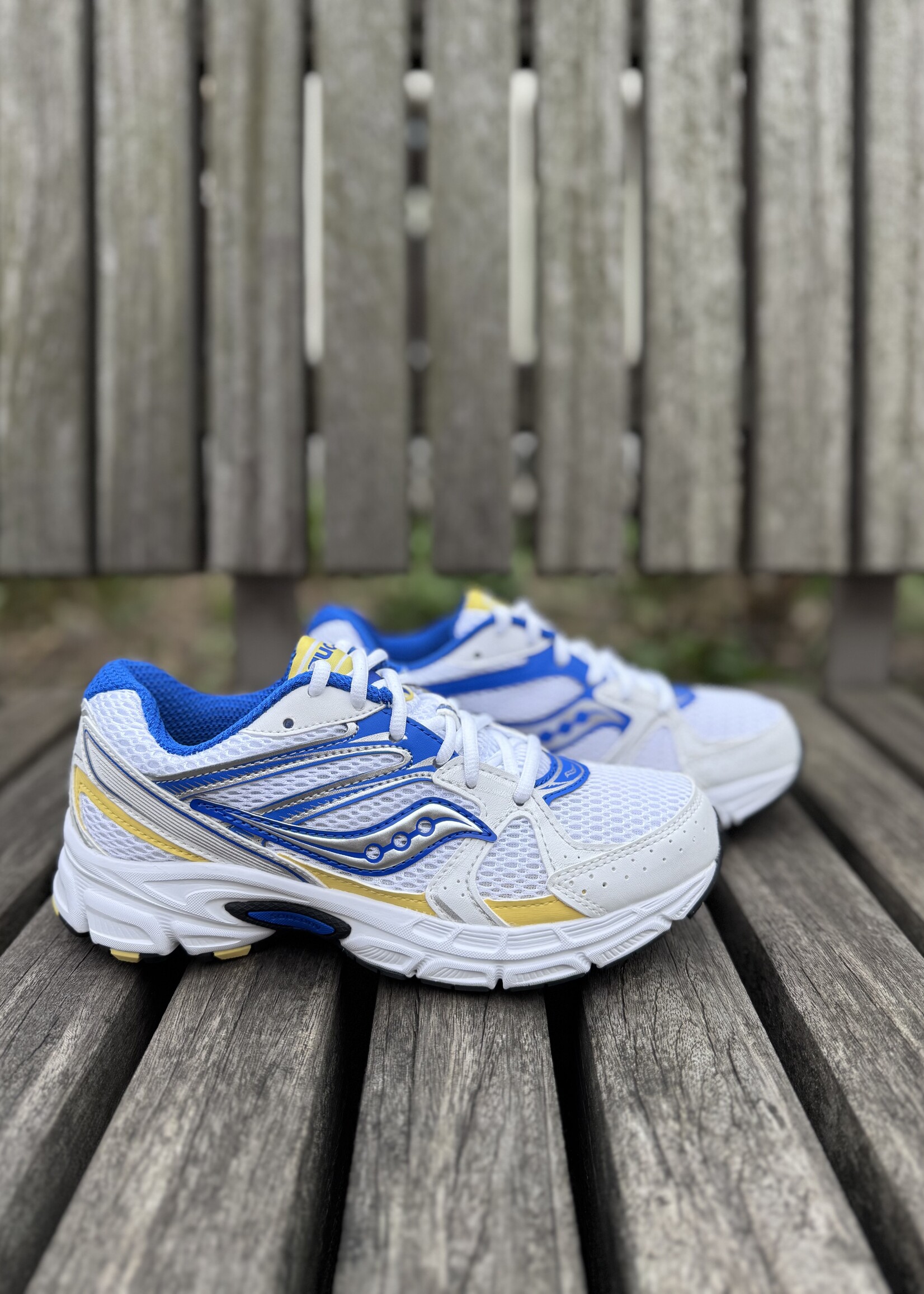 Saucony ride millenium white/multi blauw/geel