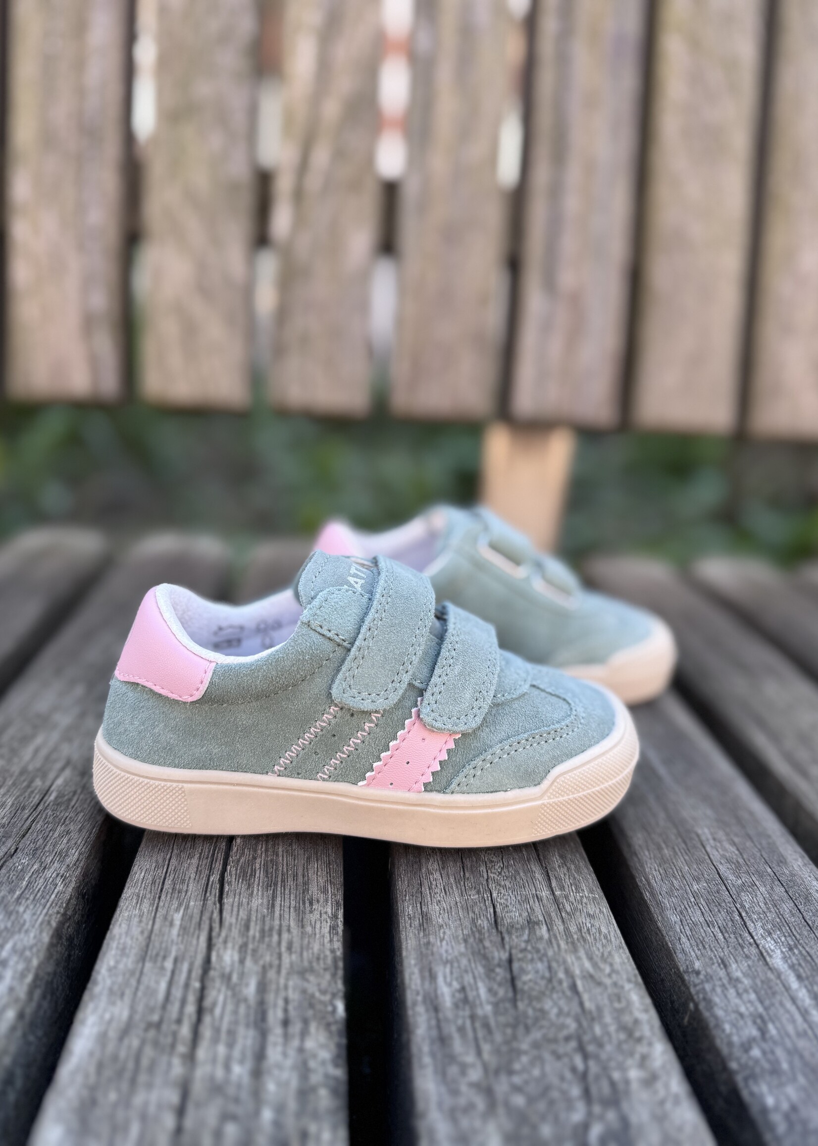 Naturino Riby suede sage pink velcro