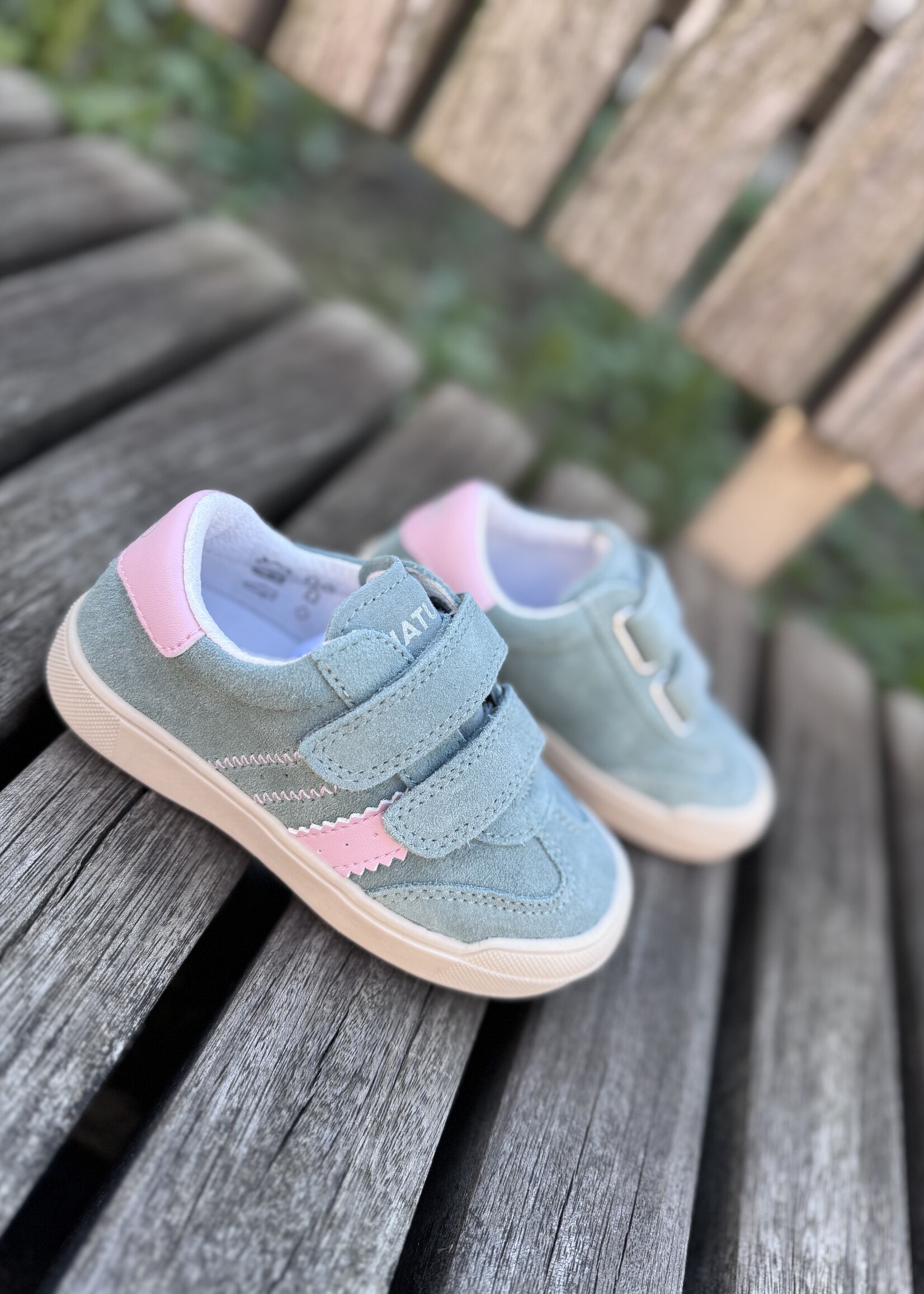 Naturino Riby suede sage pink velcro