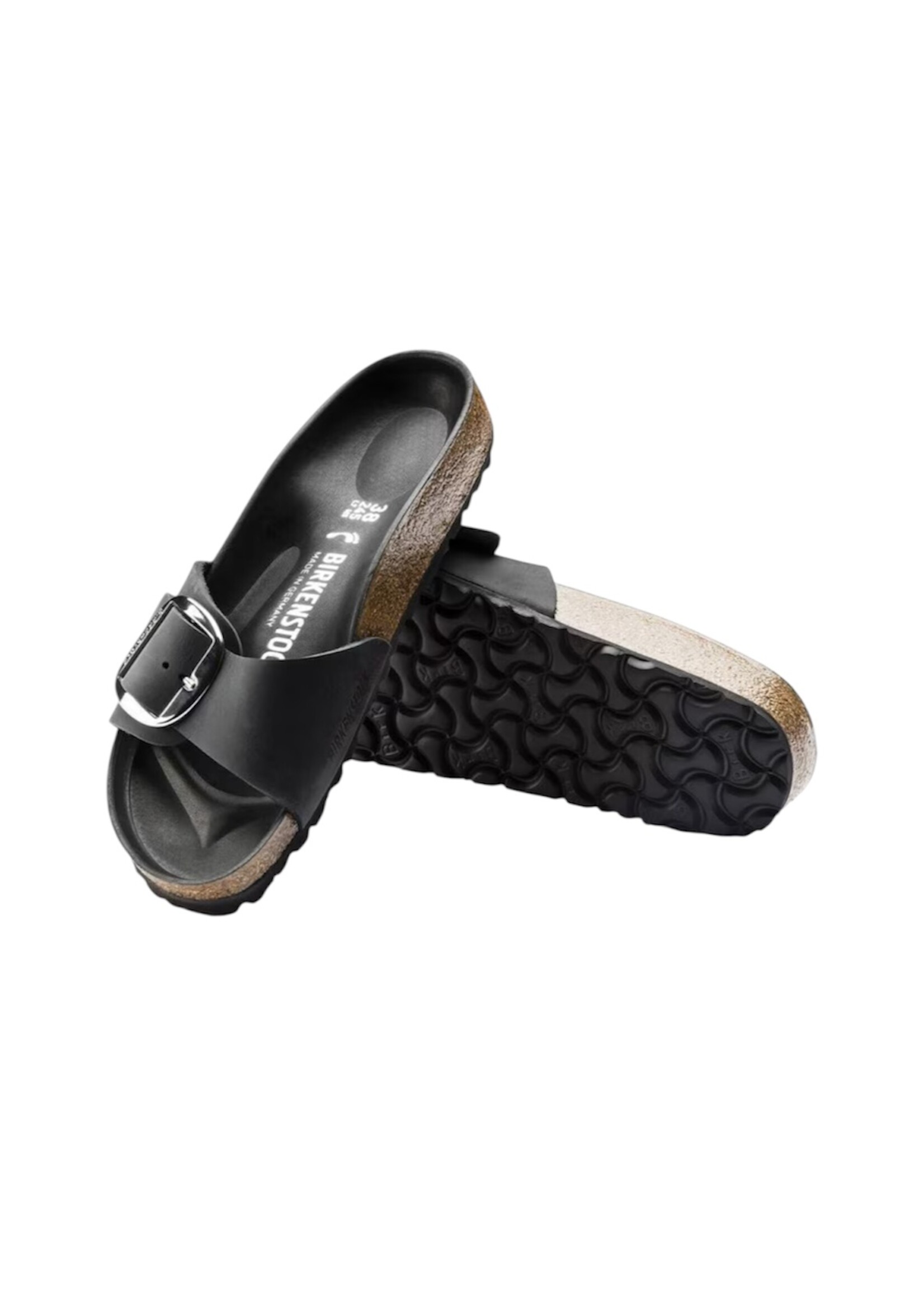 Birkenstock Madrid big buckle leoi black hex