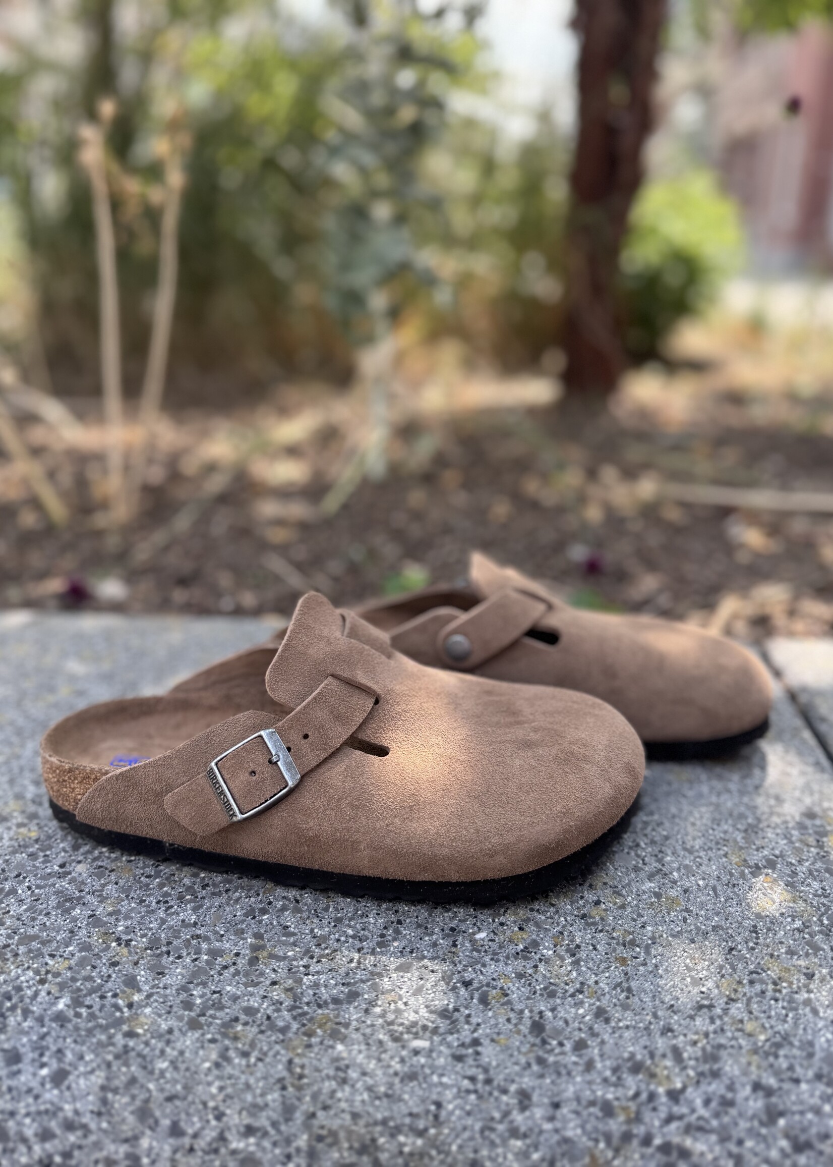 Birkenstock boston leve dark tea tonal fb