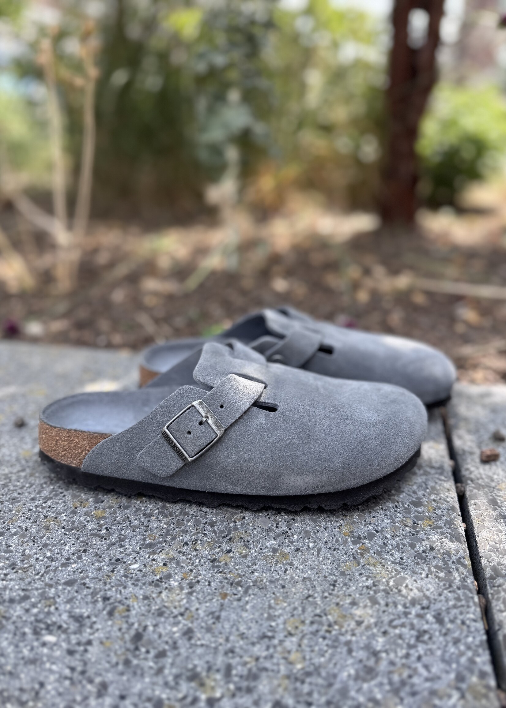 Birkenstock boston SFB leve basalt grey tonal FB