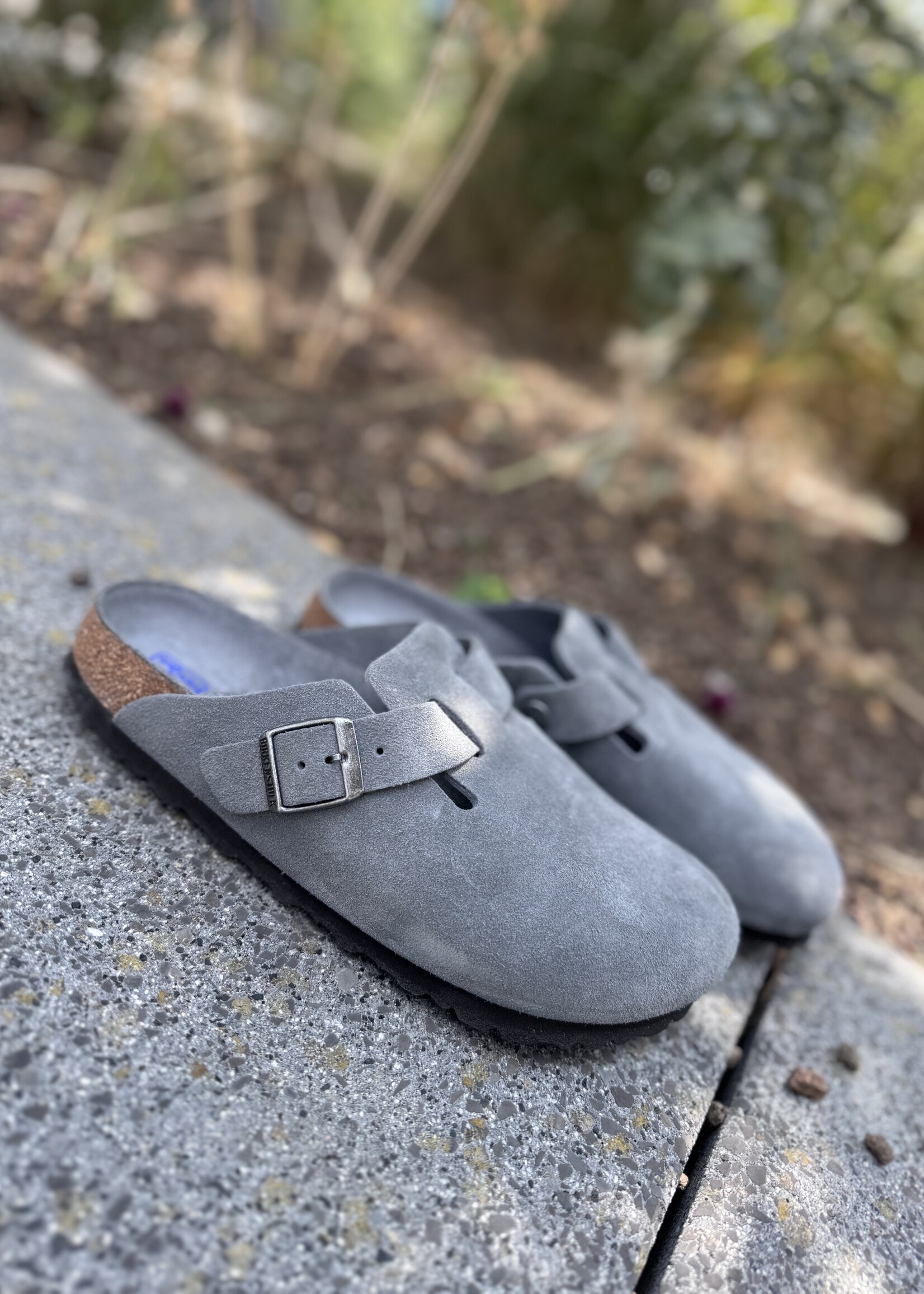 Birkenstock boston SFB leve basalt grey tonal FB