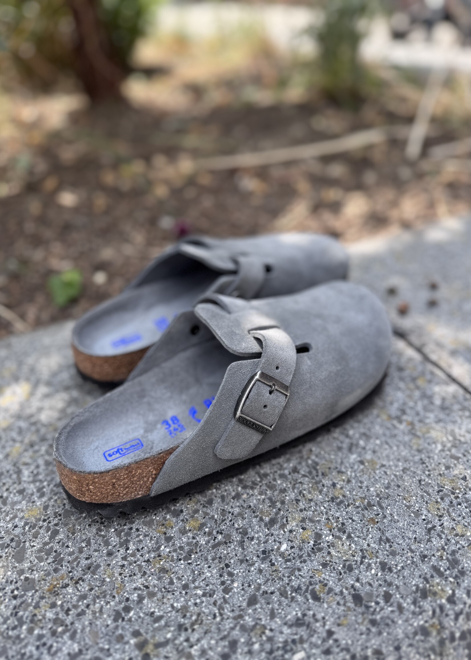 Birkenstock boston SFB leve basalt grey tonal FB