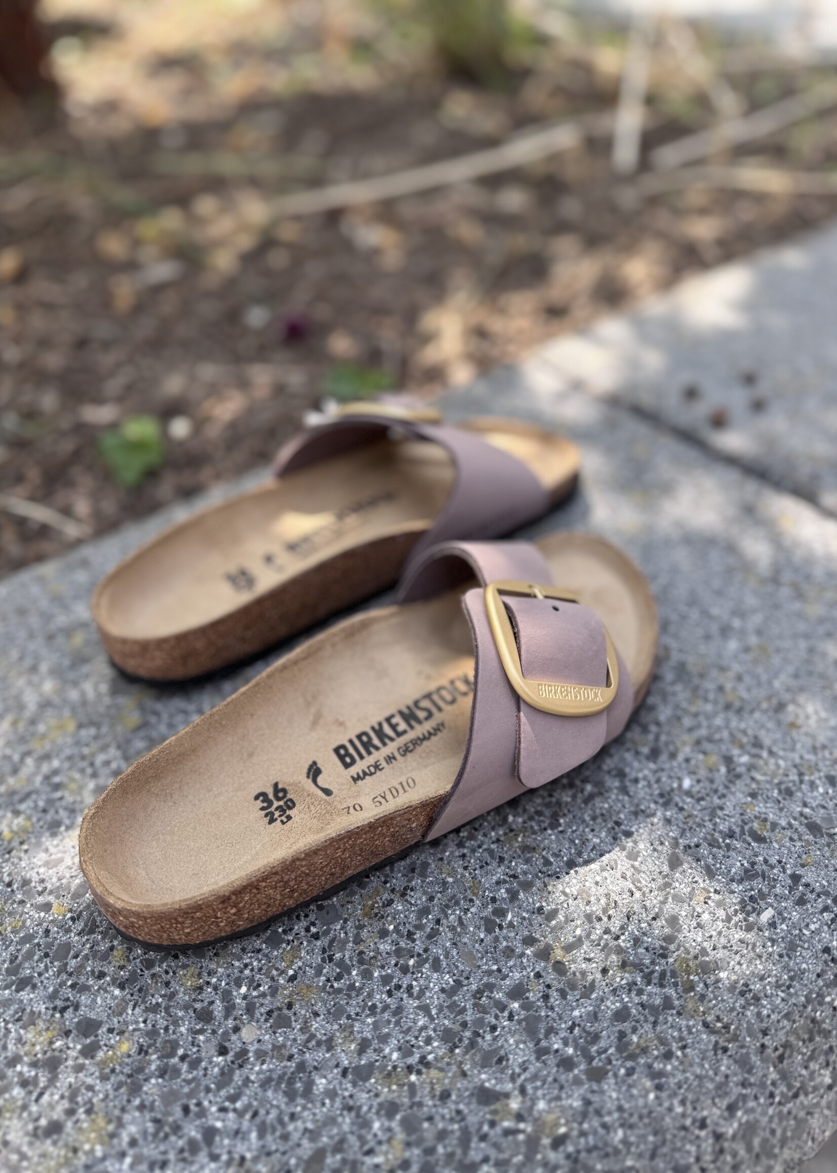 Birkenstock Madrid big buckle faded purple