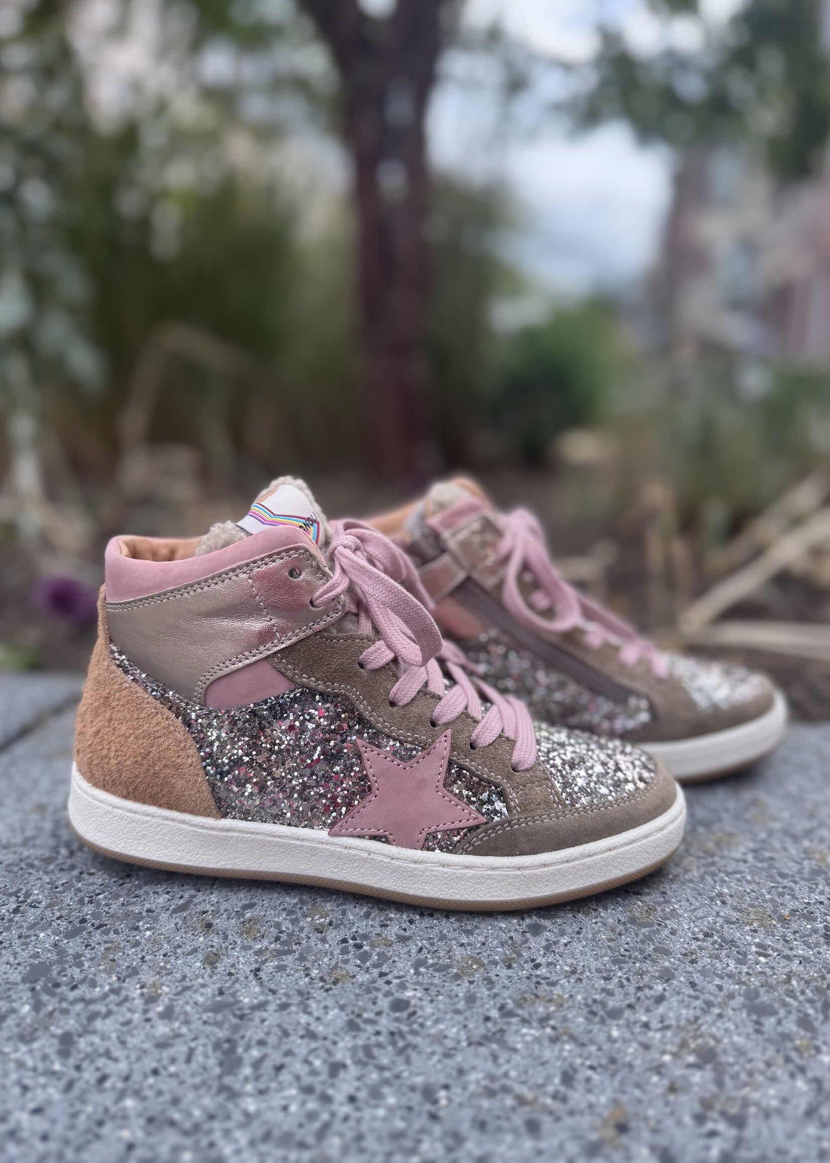 Romagnoli 7454 hoge sneaker glitter multi tundra