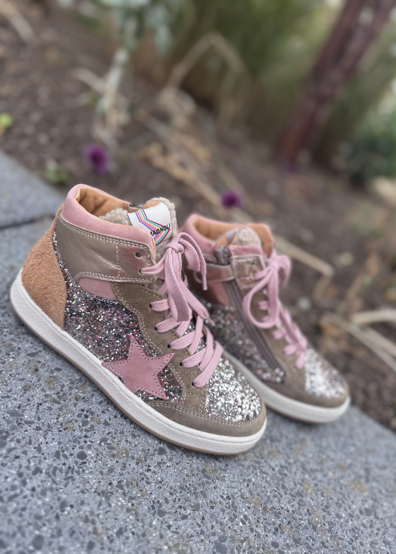 Romagnoli 7454 hoge sneaker glitter multi tundra