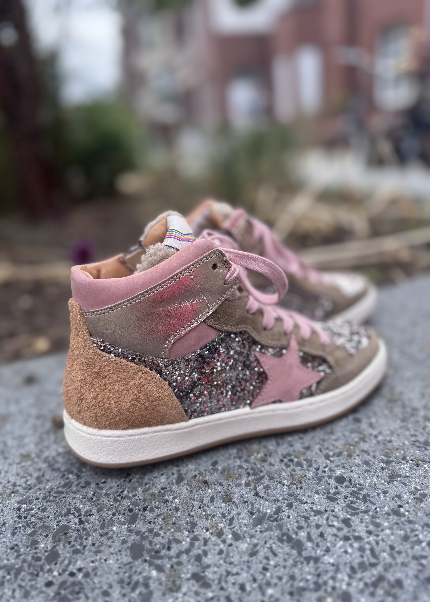 Romagnoli 7454 hoge sneaker glitter multi tundra