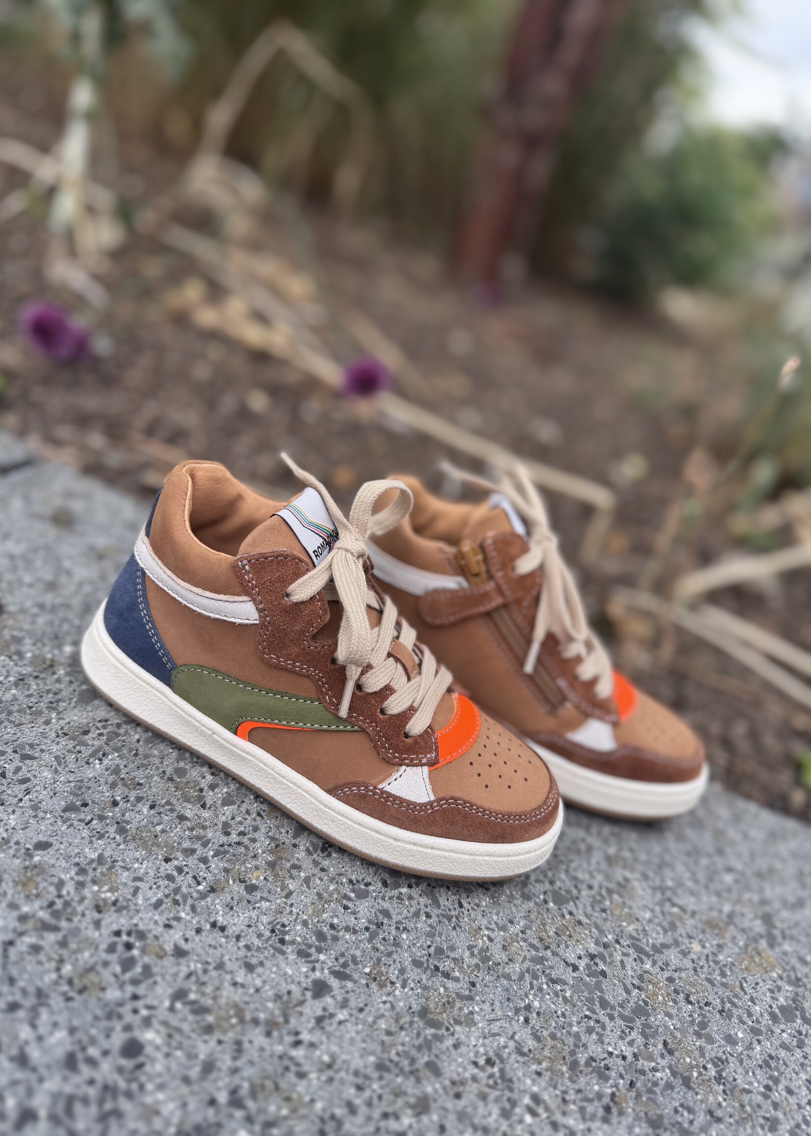 Romagnoli 7400 hoge sneaker cuoio