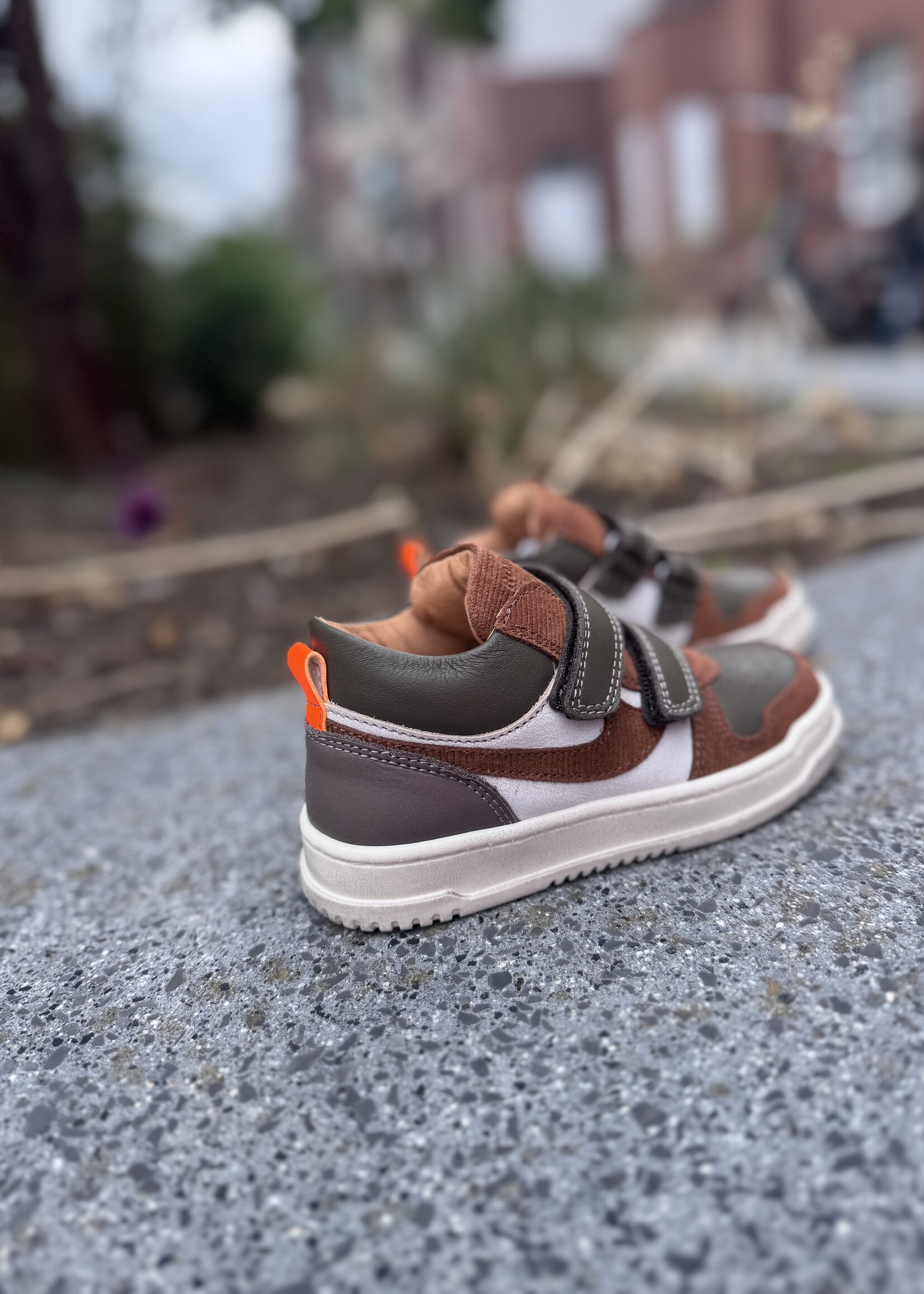 Romagnoli 7380 hoge sneaker velcro sparta bia/cuoio