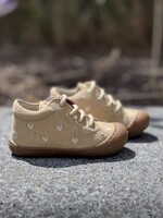 Naturino cocoon hearts suede glitter platinum