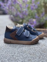 Naturino heist nappa suede wax navy-dark brown