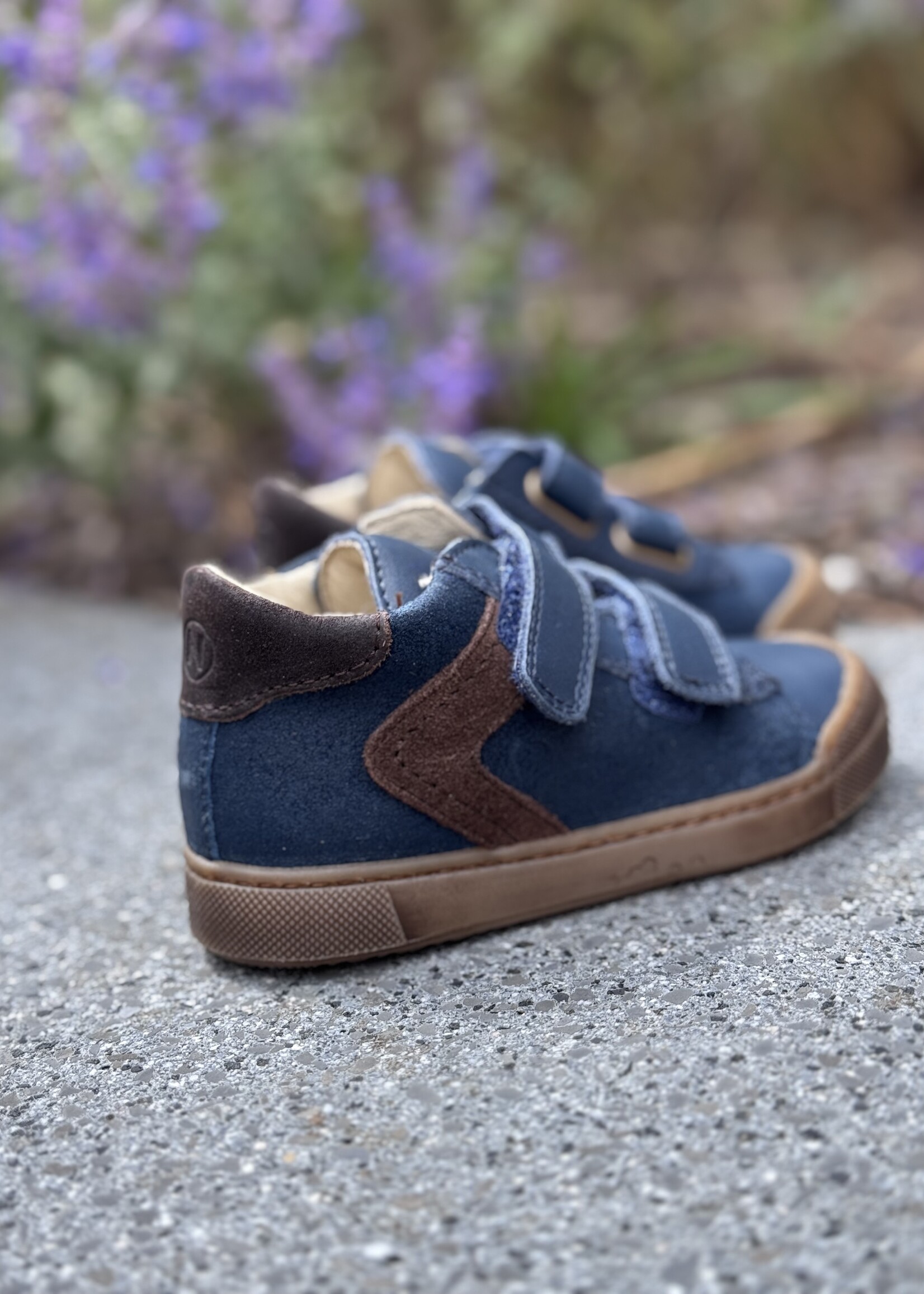Naturino  heist nappa suede wax navy-dark brown