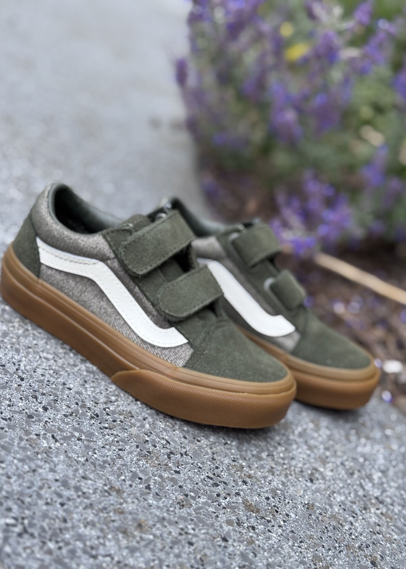 Vans old skool V denim green
