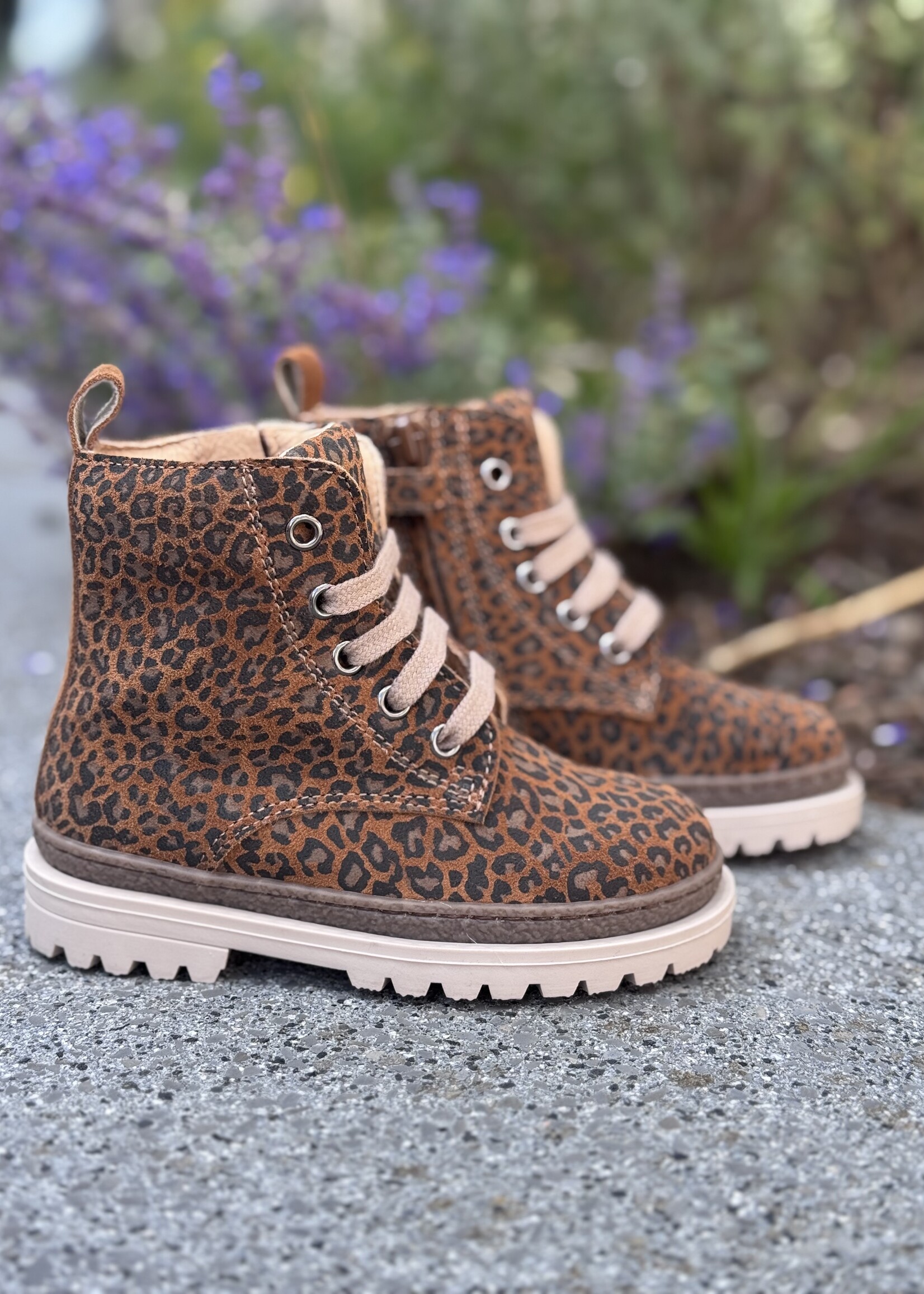 Lunella 25408 enkellaarsje veter/rits cognac