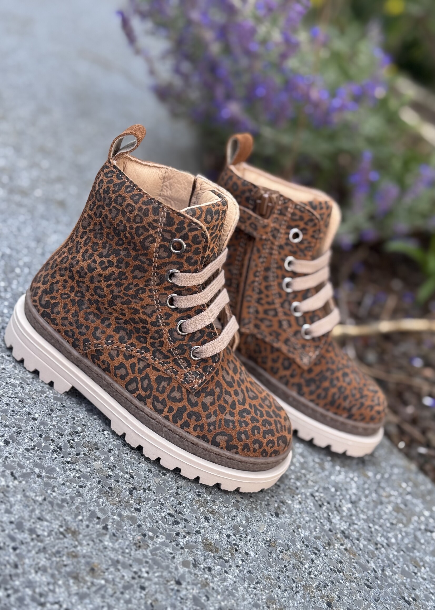 Lunella 25408 enkellaarsje veter/rits cognac