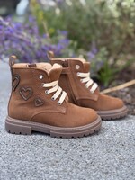 Lunella 25419 enkellaarsje veter/rits cognac